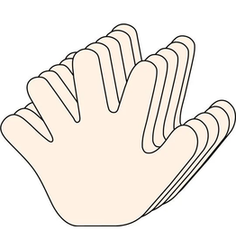 CUT-OUTS: HANDS 3" 31 PACK