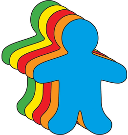 CUT-OUTS: PERSON  ASSORTED COLOR 3" 31 PACK