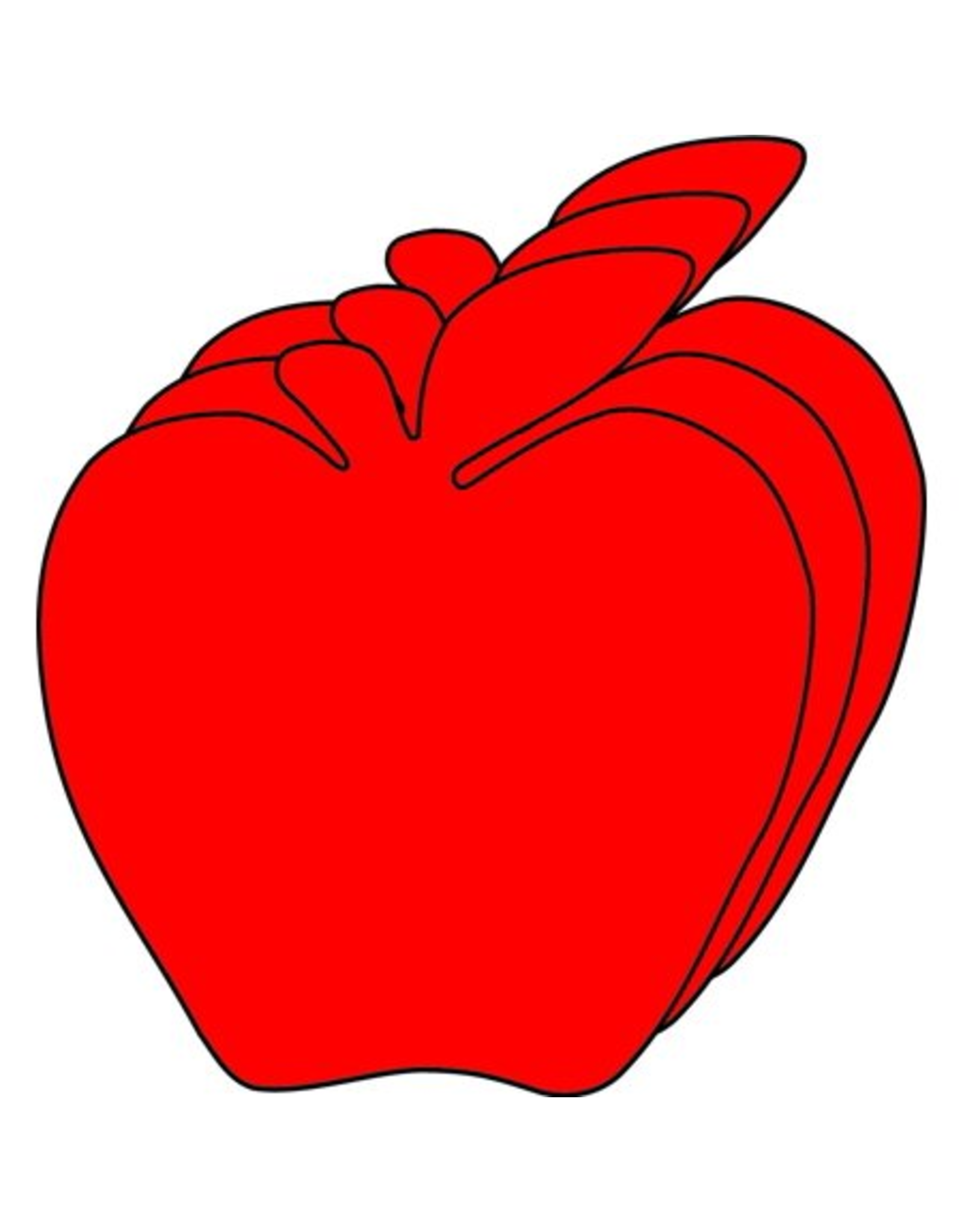 CUT-OUTS: RED APPLE 3" 31 PACK