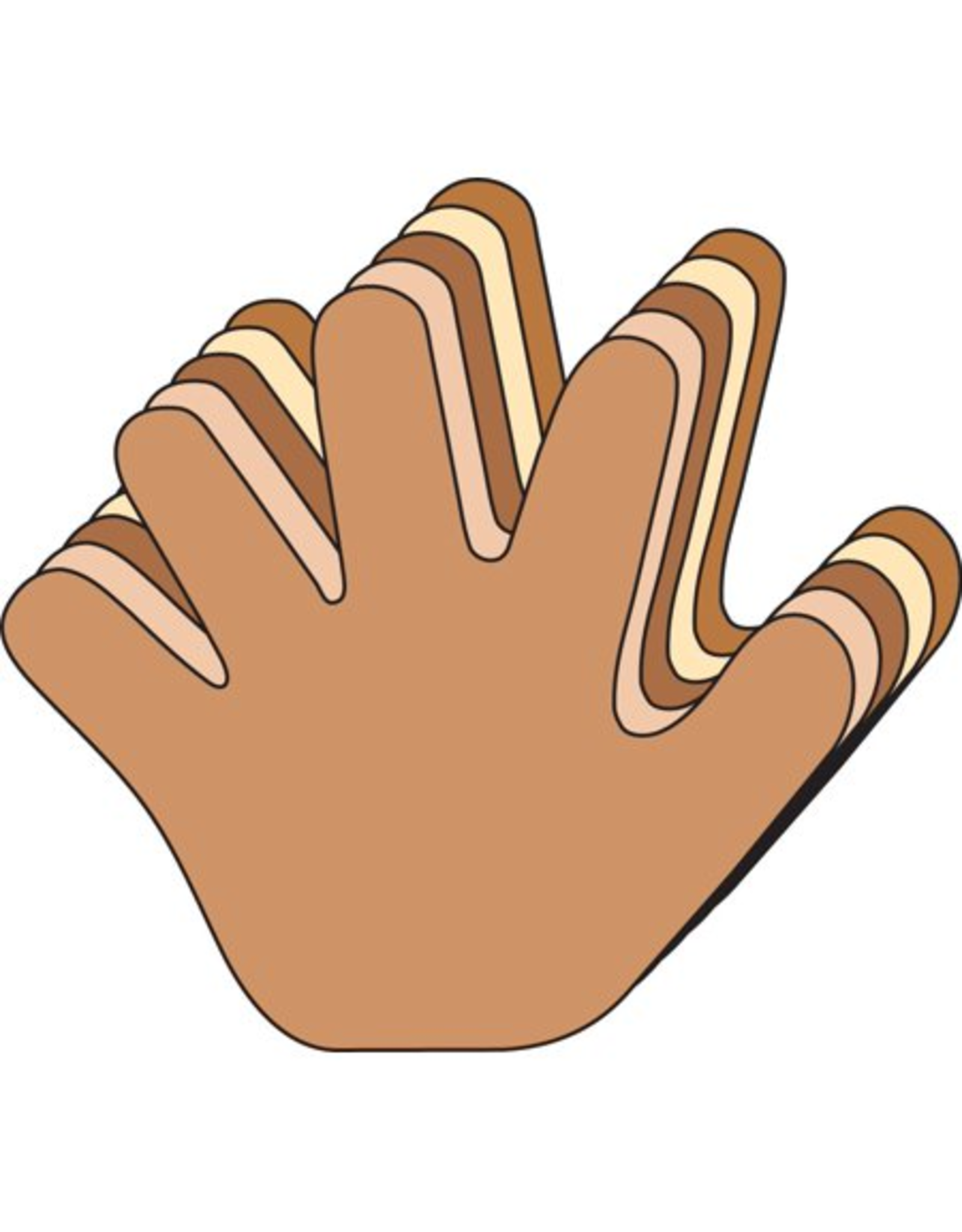 CUT-OUTS: HANDS MULTICULTURAL 5.5" 31 PACK