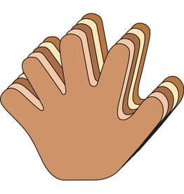 CUT-OUTS: HANDS MULTICULTURAL 5.5" 31 PACK