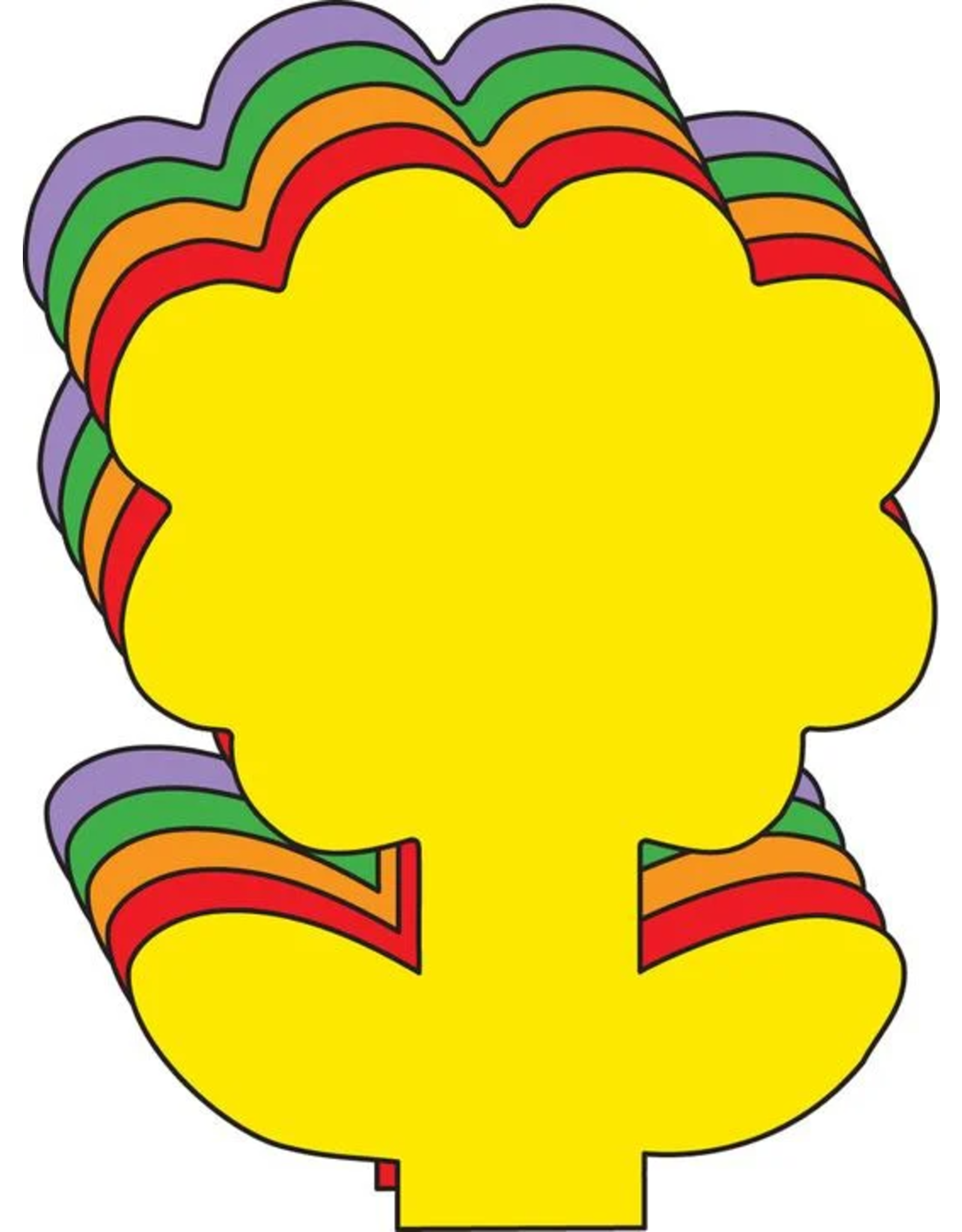 CUT-OUTS: FLOWER 5.5"X5.5" 31 PACK