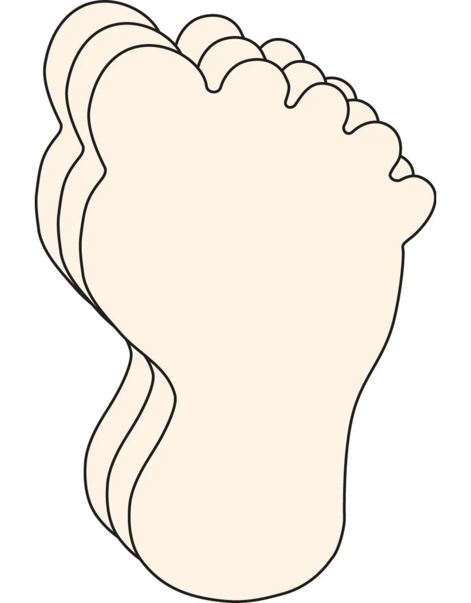 CUT-OUTS: LARGE FOOT 5"X5" 31 PACK