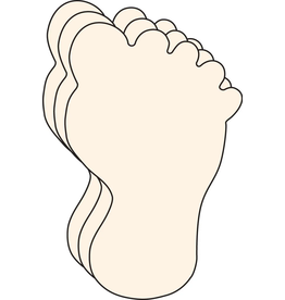 CUT-OUTS: LARGE FOOT 5"X5" 31 PACK