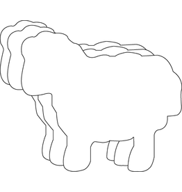 CUT OUT: LARGE SHEEP