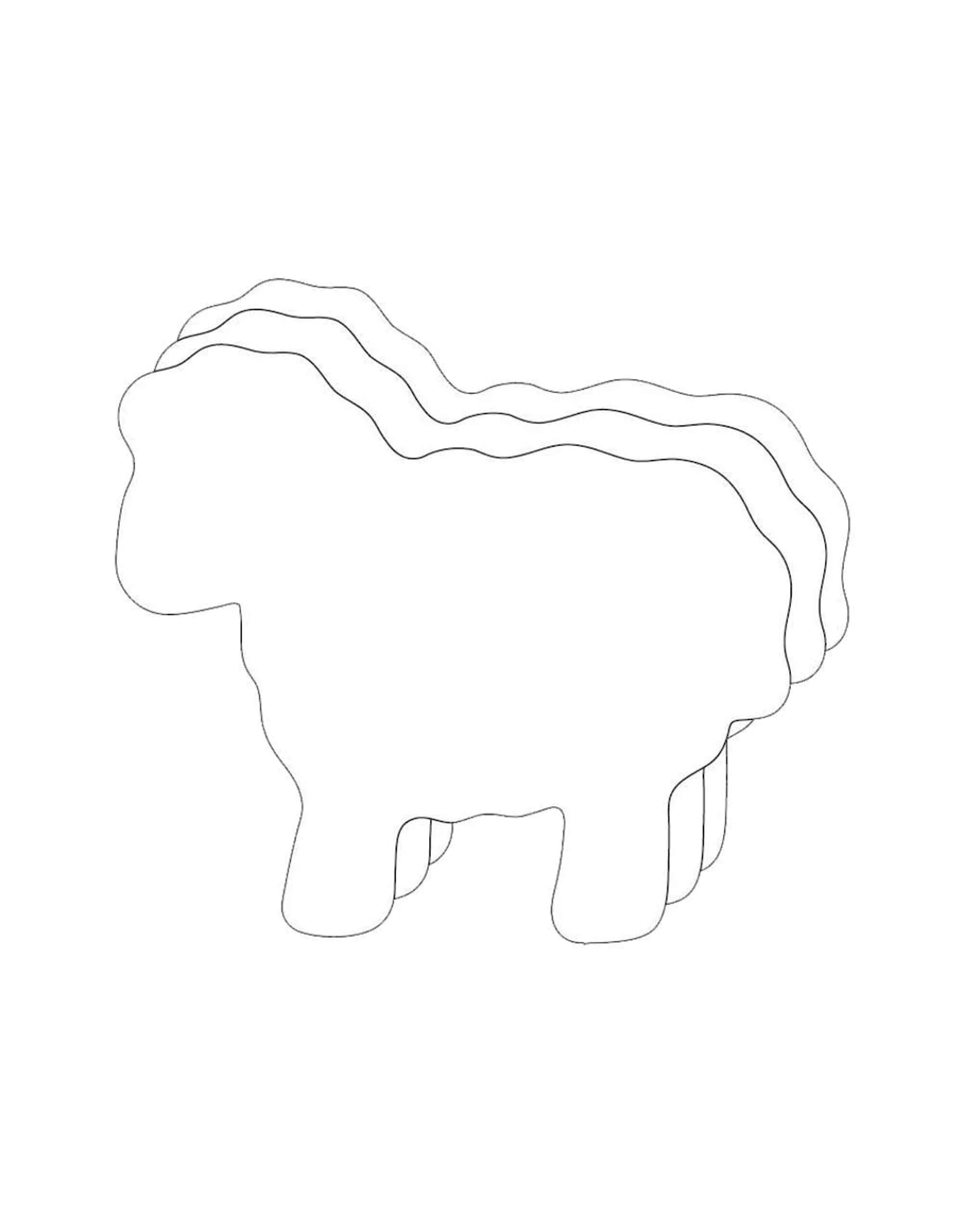 CUT OUT: SMALL SHEEP 3" 31pc