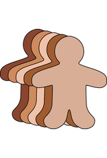 CUT-OUTS:  MULTICULTURAL PERSON 3" 31 PACK