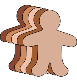 CUT-OUTS:  MULTICULTURAL PERSON 3" 31 PACK