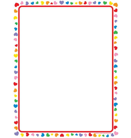 COMPUTER DESIGN PAPER:  HEARTS 8.5X11  50 SHEETS