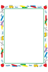 COMPUTER DESIGN PAPER: SCHOOL TIME 8.5X11" - 50 SHEETS