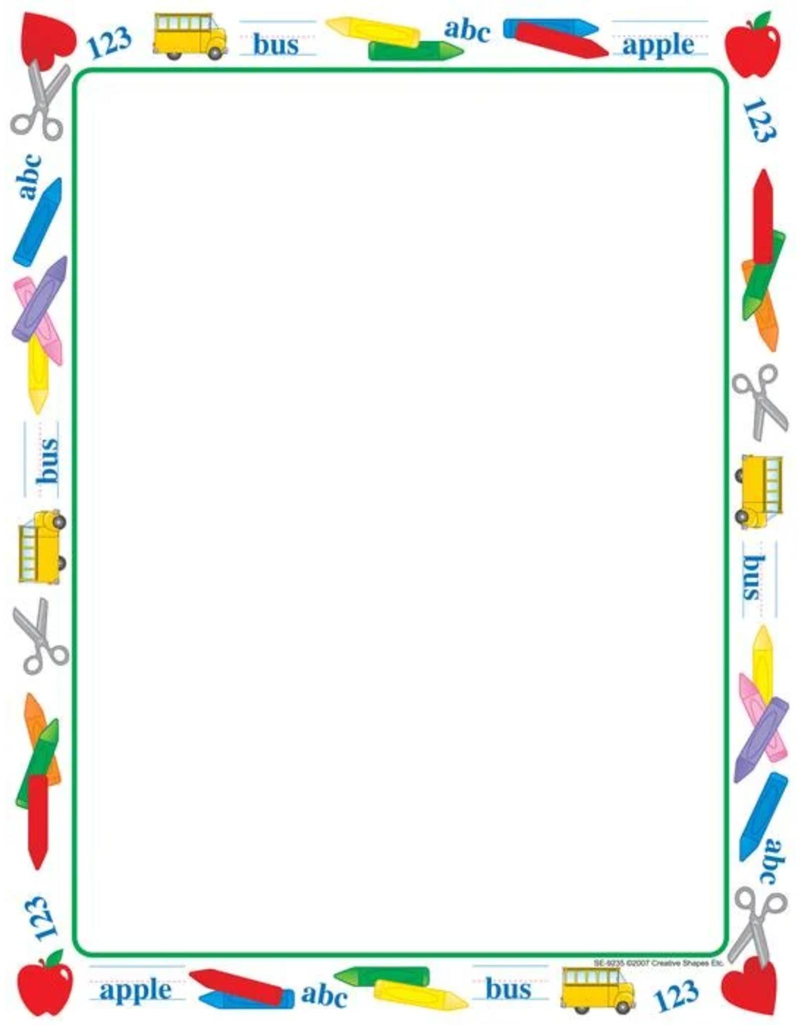 COMPUTER DESIGN PAPER: SCHOOL TIME 8.5X11" - 50 SHEETS