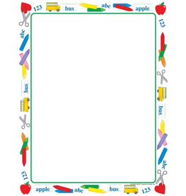 COMPUTER DESIGN PAPER: SCHOOL TIME 8.5X11" - 50 SHEETS