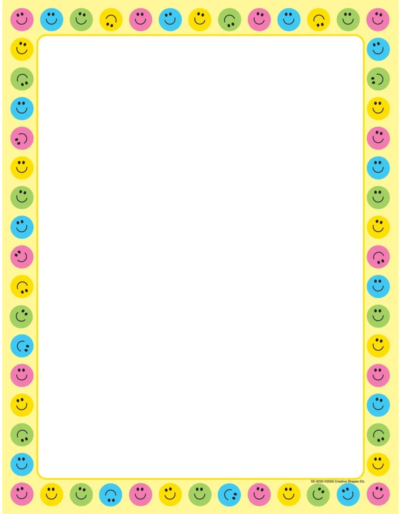 COMPUTER DESIGN PAPER:  SMILE  8.5X11 50 SHEETS