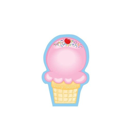 MINI NOTEPAD : ICE CREAM CONE 3"X3" - 35 SHEETS