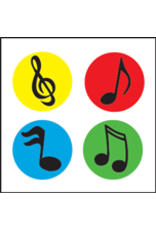INCENTIVE STICKER: MUSIC NOTES ASSORTED COLOR 864 PC