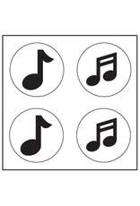 STICKERS: INCENTIVE MUSIC NOTES BLACK AND WHITE 576 PC