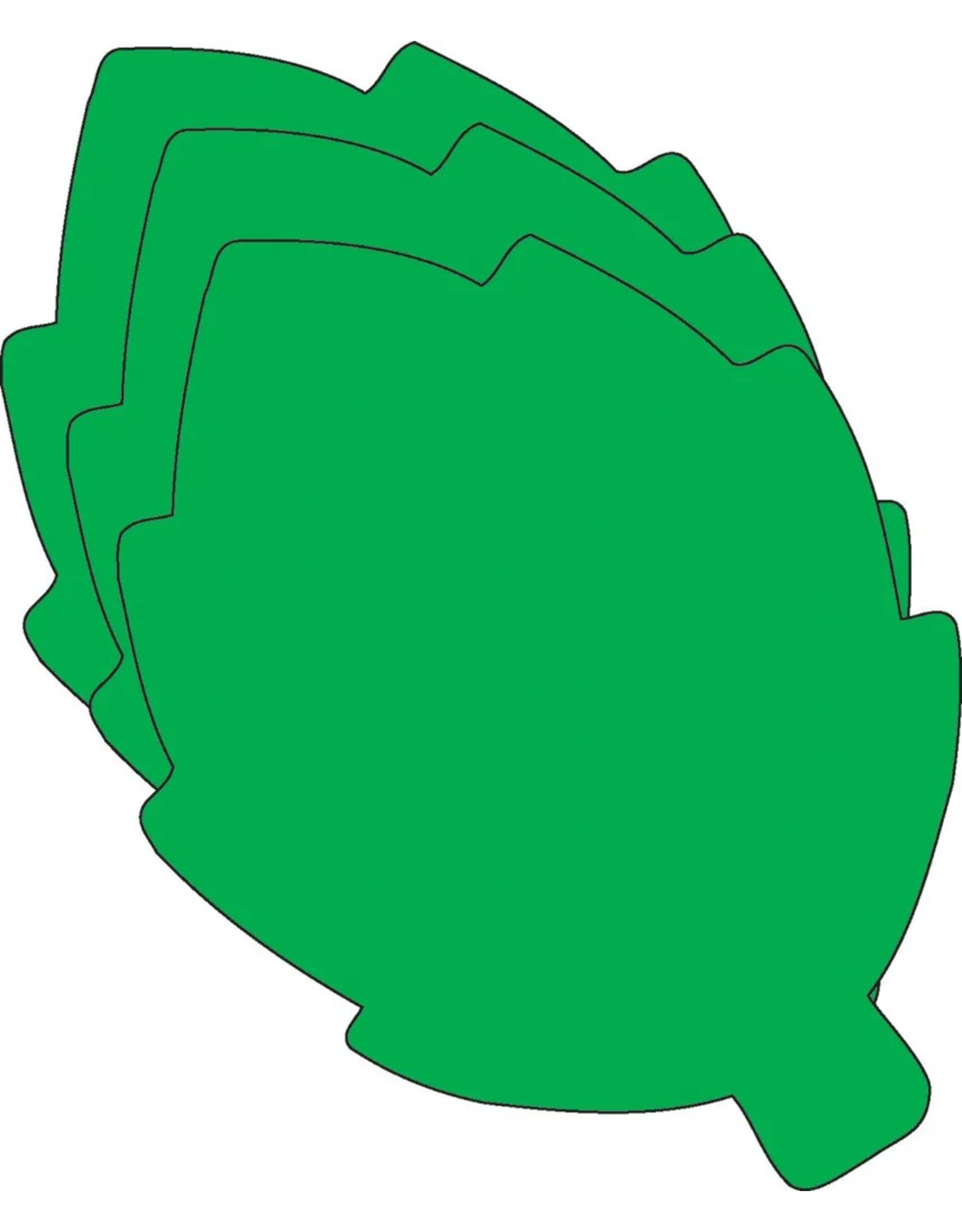 CUT OUT: GREEN LEAF SMALL 3" - 31 PACK