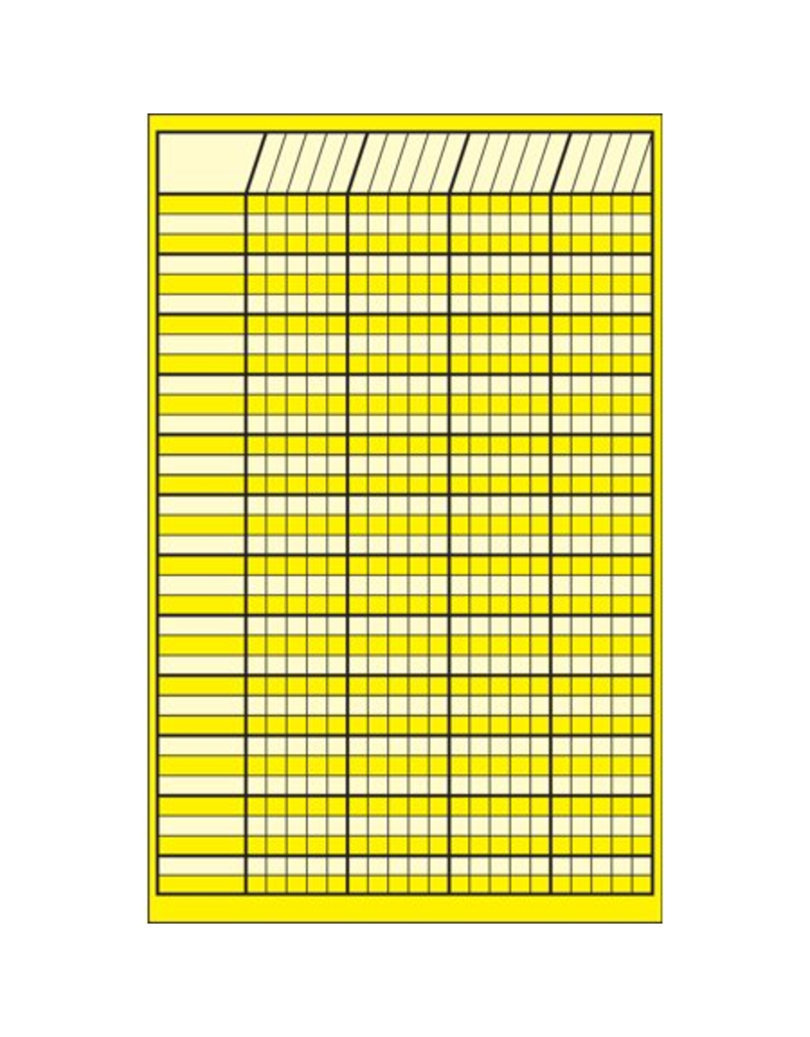 INCENTIVE  CHART VERTICAL: 14"X22" YELLOW