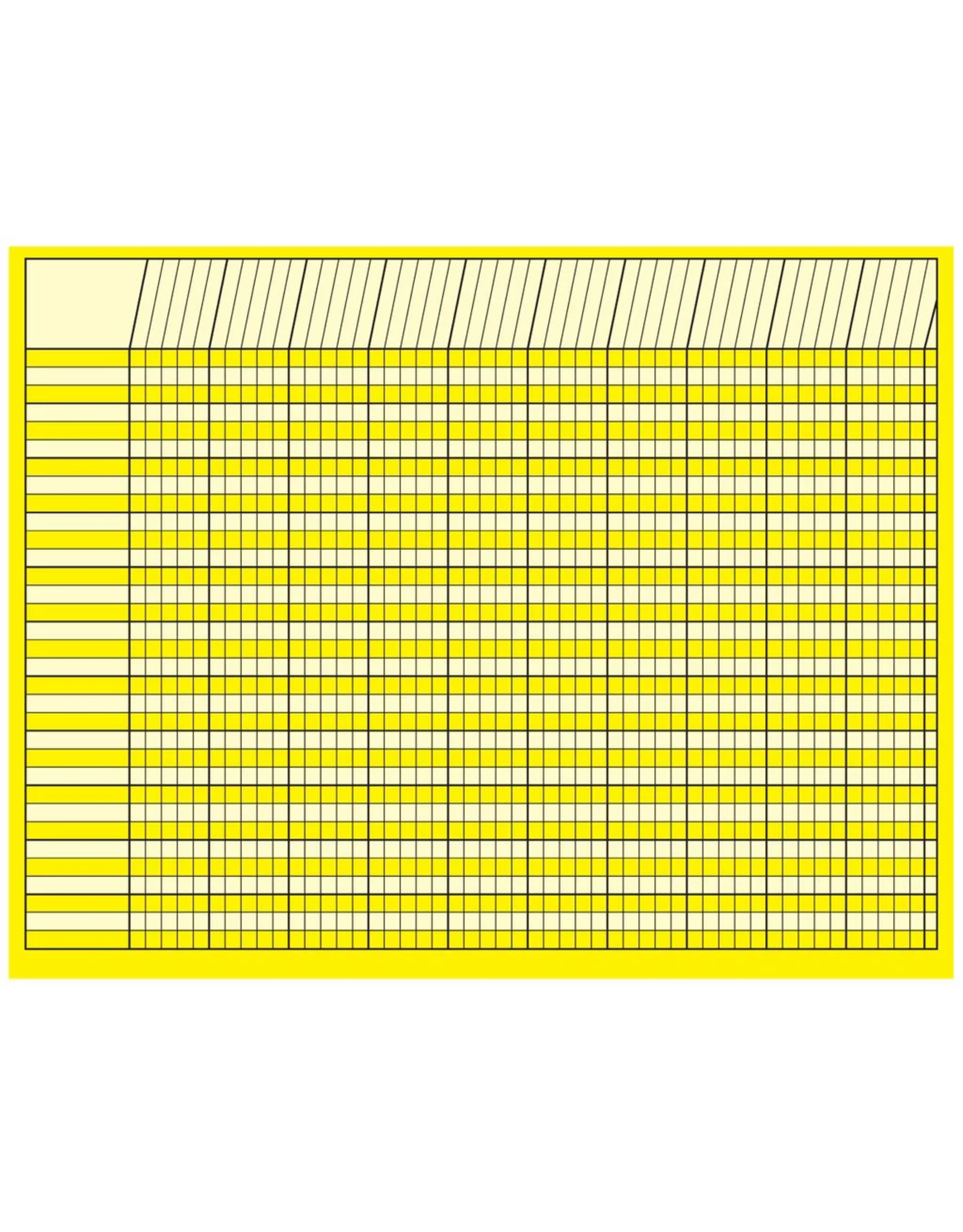 INCENTIVE CHART, HORIZONTAL : 22"X28" YELLOW