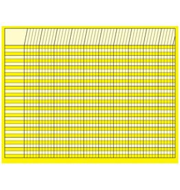 INCENTIVE CHART, HORIZONTAL : 22"X28" YELLOW