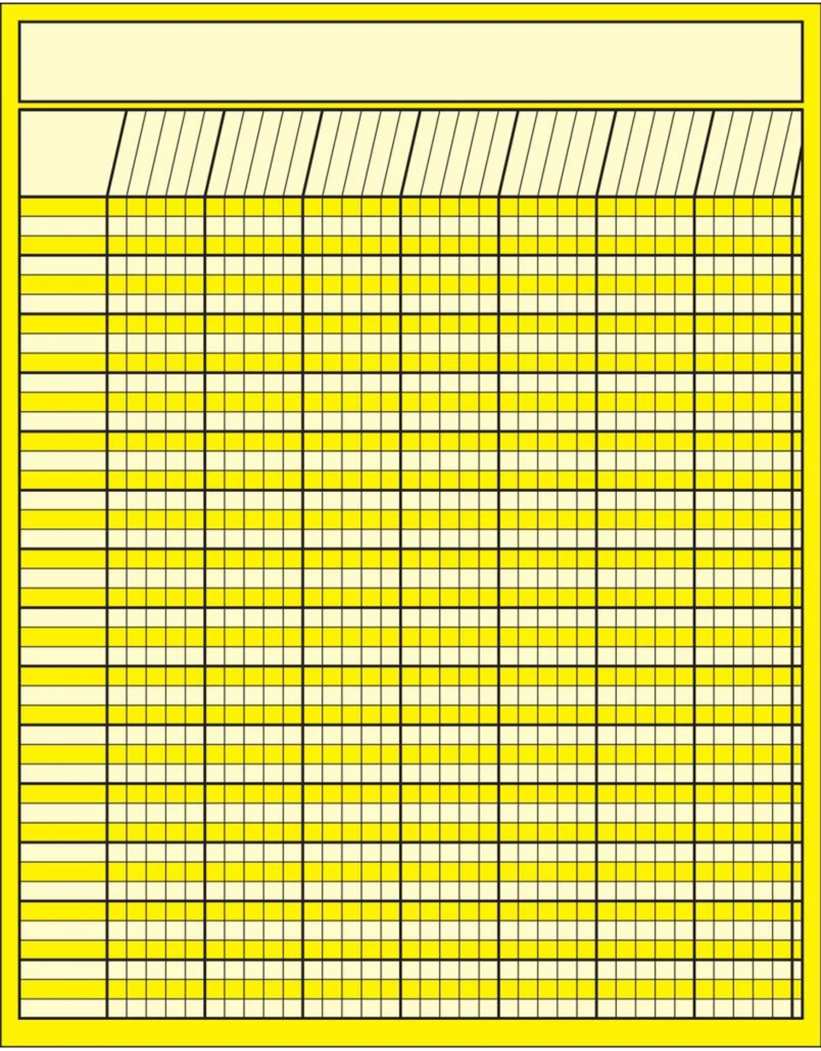 INCENTIVE  CHART VERTICAL: 22"X28" YELLOW
