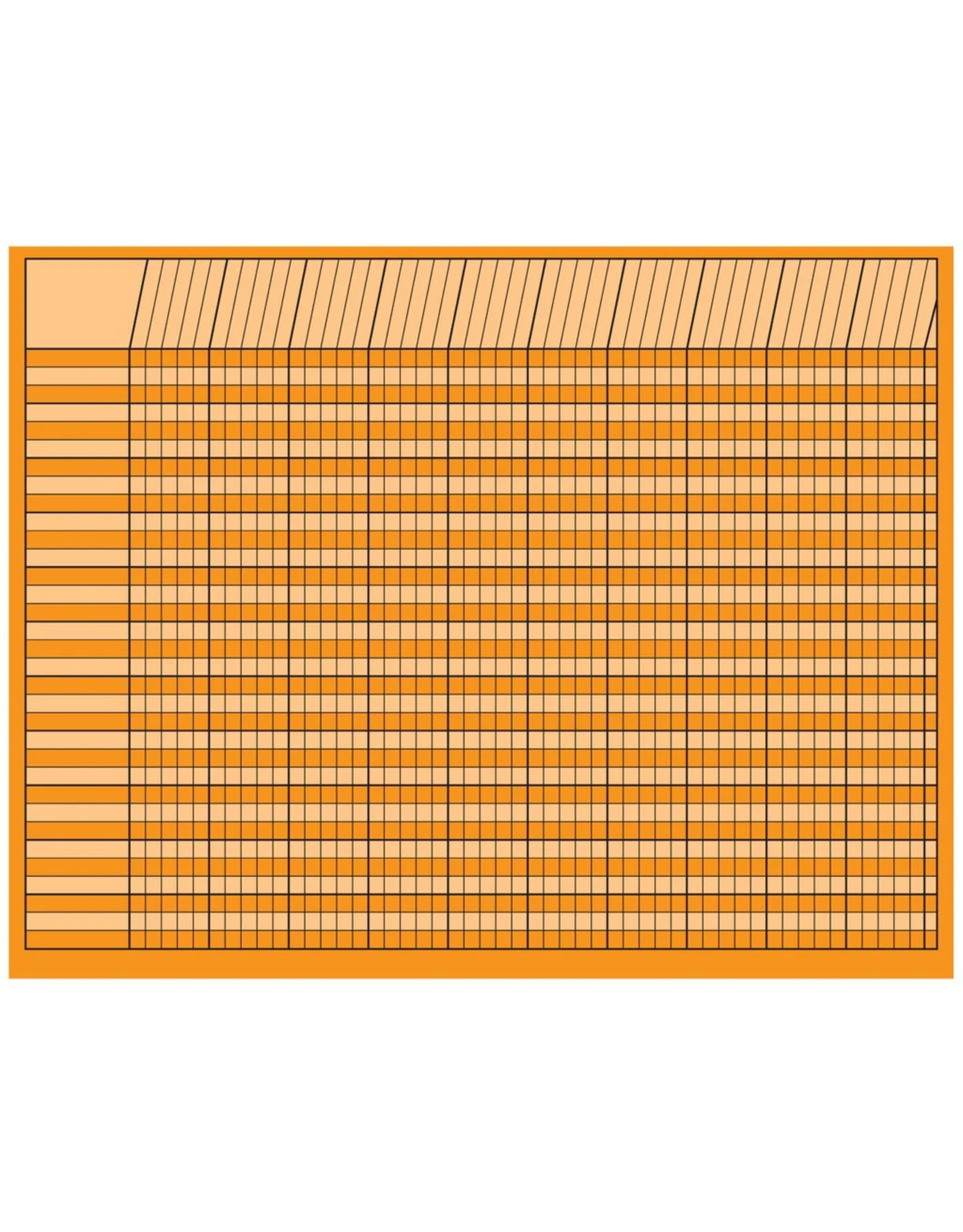 INCENTIVE CHART, HORIZONTAL : 22"X28" ORANGE