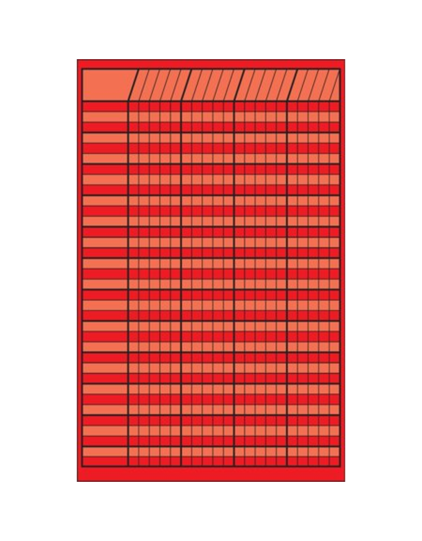 INCENTIVE CHART VERTICAL: 14"X22" RED