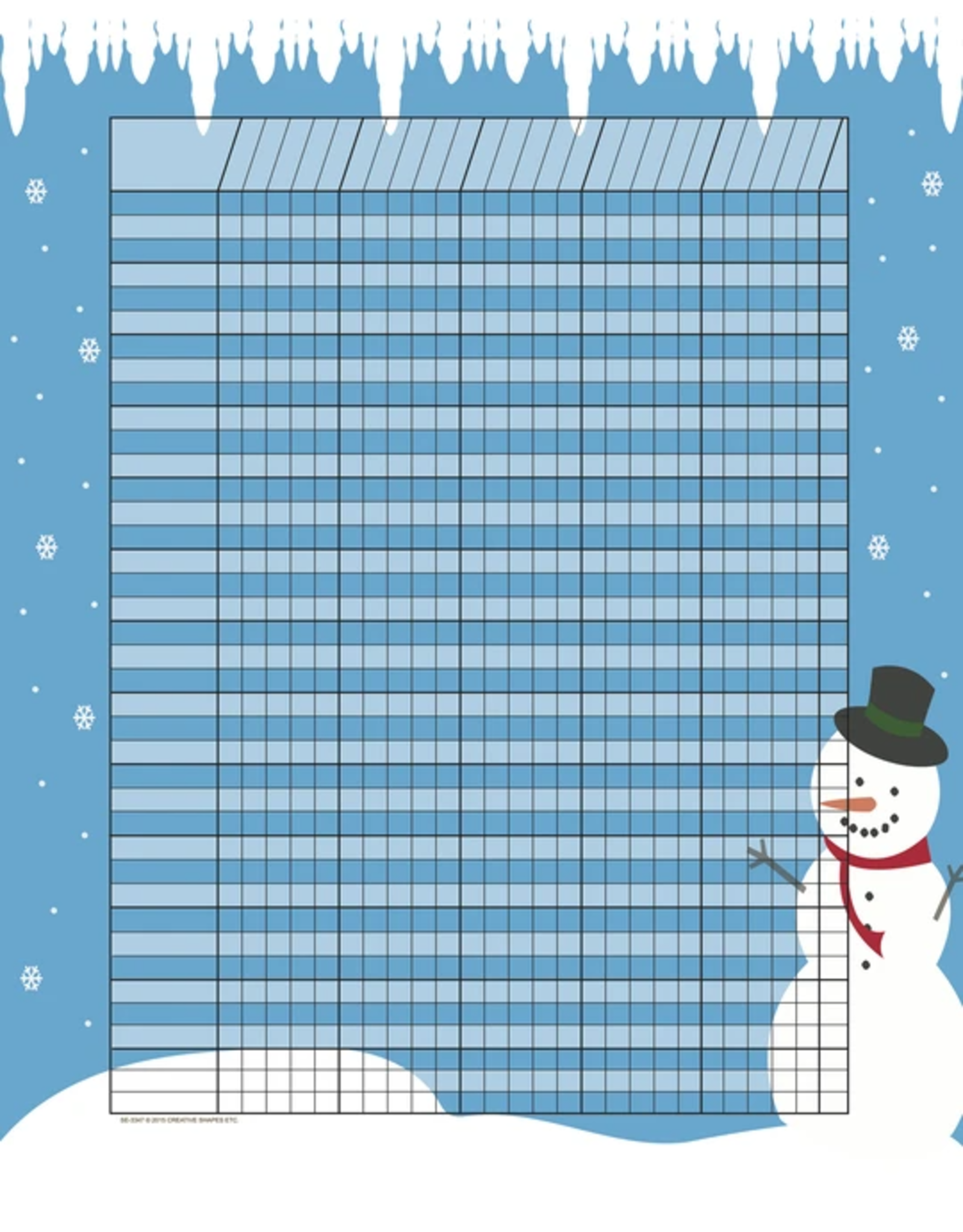 INCENTIVE CHART: SNOWMAN 22"X28"
