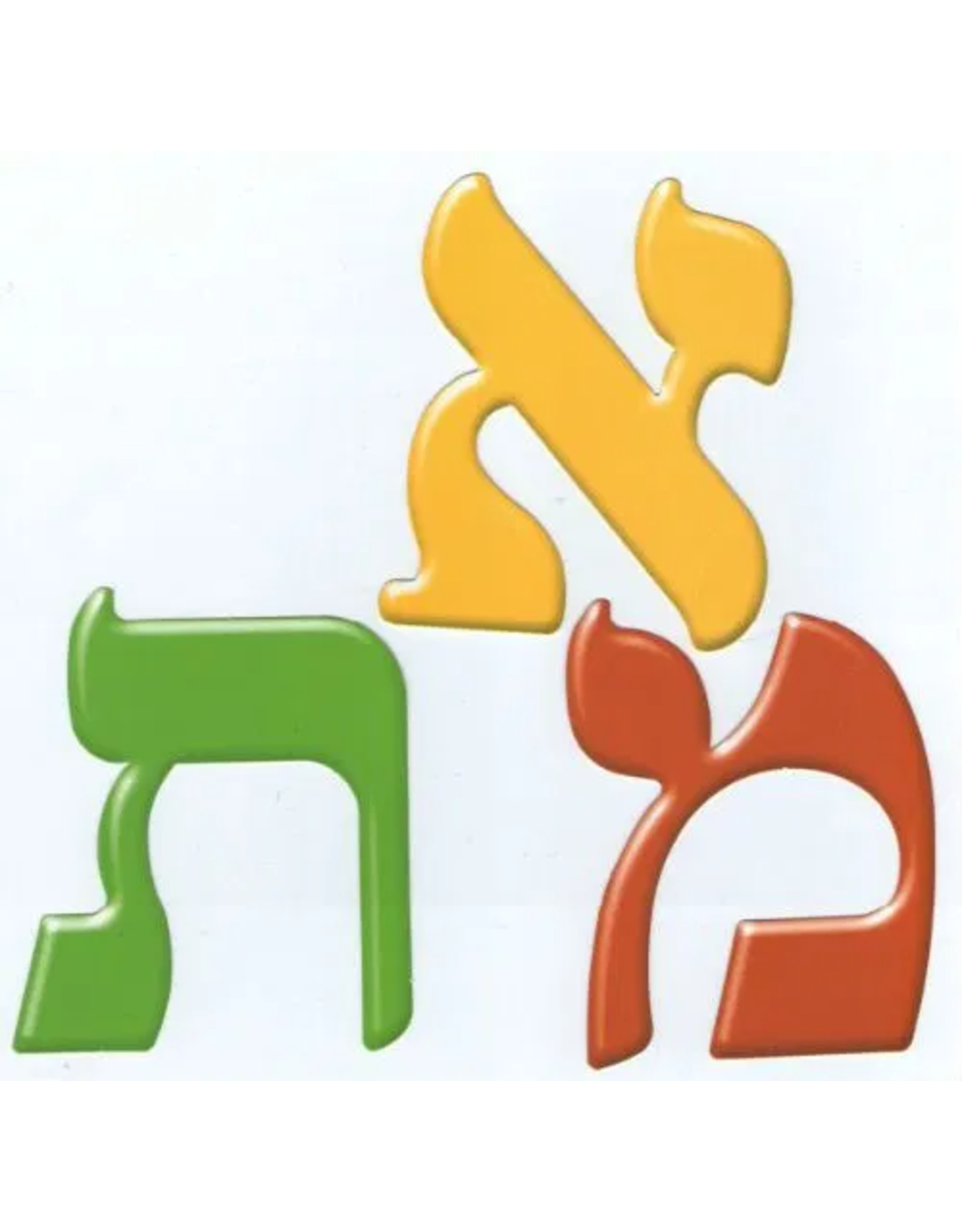 4" ALEF BEIS CUT OUT LETTERS, MULTICOLOR 160 PIECES