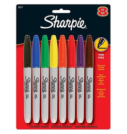 Sharpie MARKERS - SHARPIE FINE POINT ASSORTED COLORS - 8 PACK