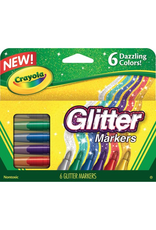 Crayola CRAYOLA GLITTER MARKERS - 6 PACK