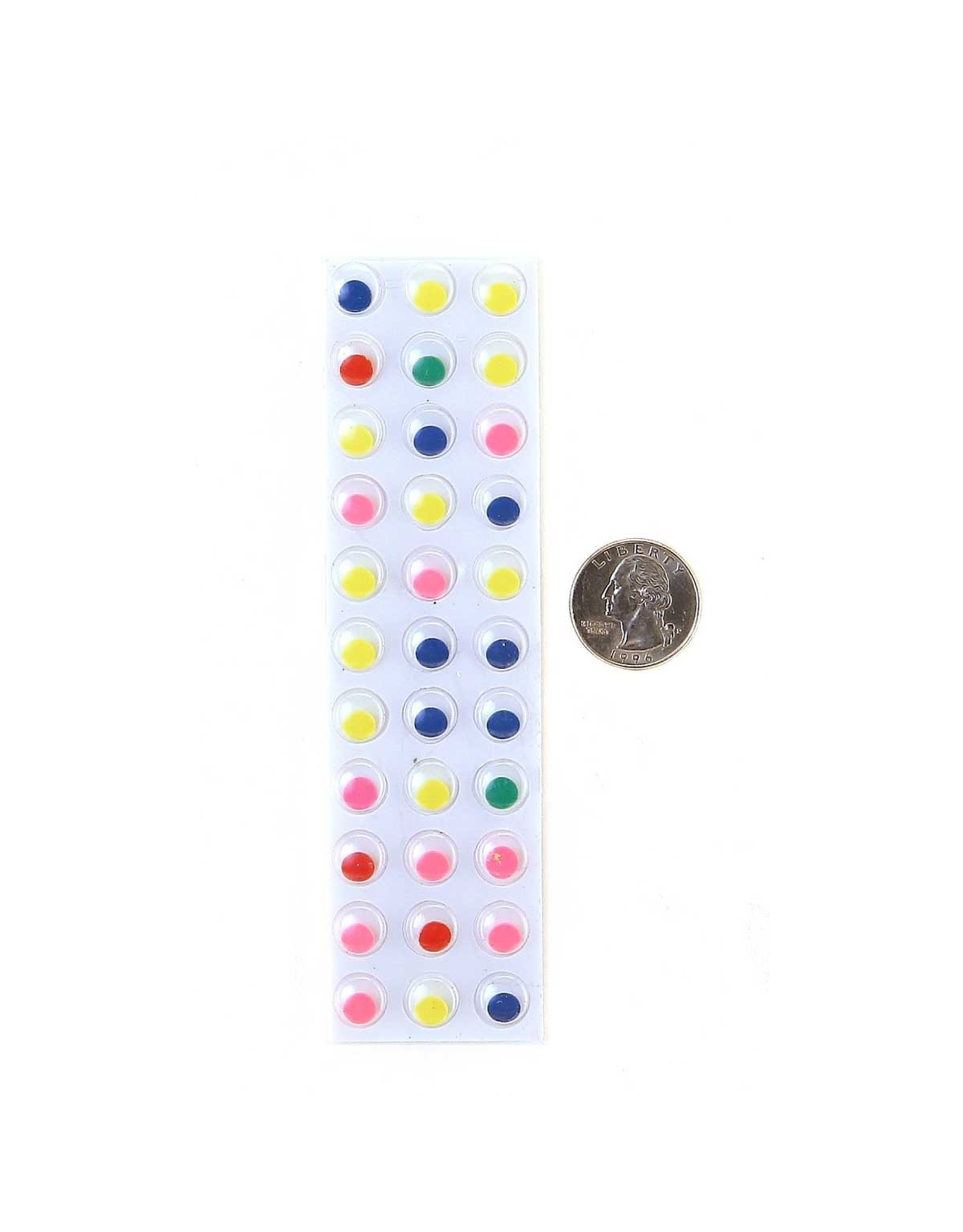 EYES WIGGLE - ASSORTED COLORS SELF-ADHESIVE 10MM  - 56 PACK