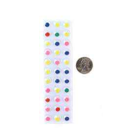 EYES WIGGLE - ASSORTED COLORS SELF-ADHESIVE 10MM  - 56 PACK