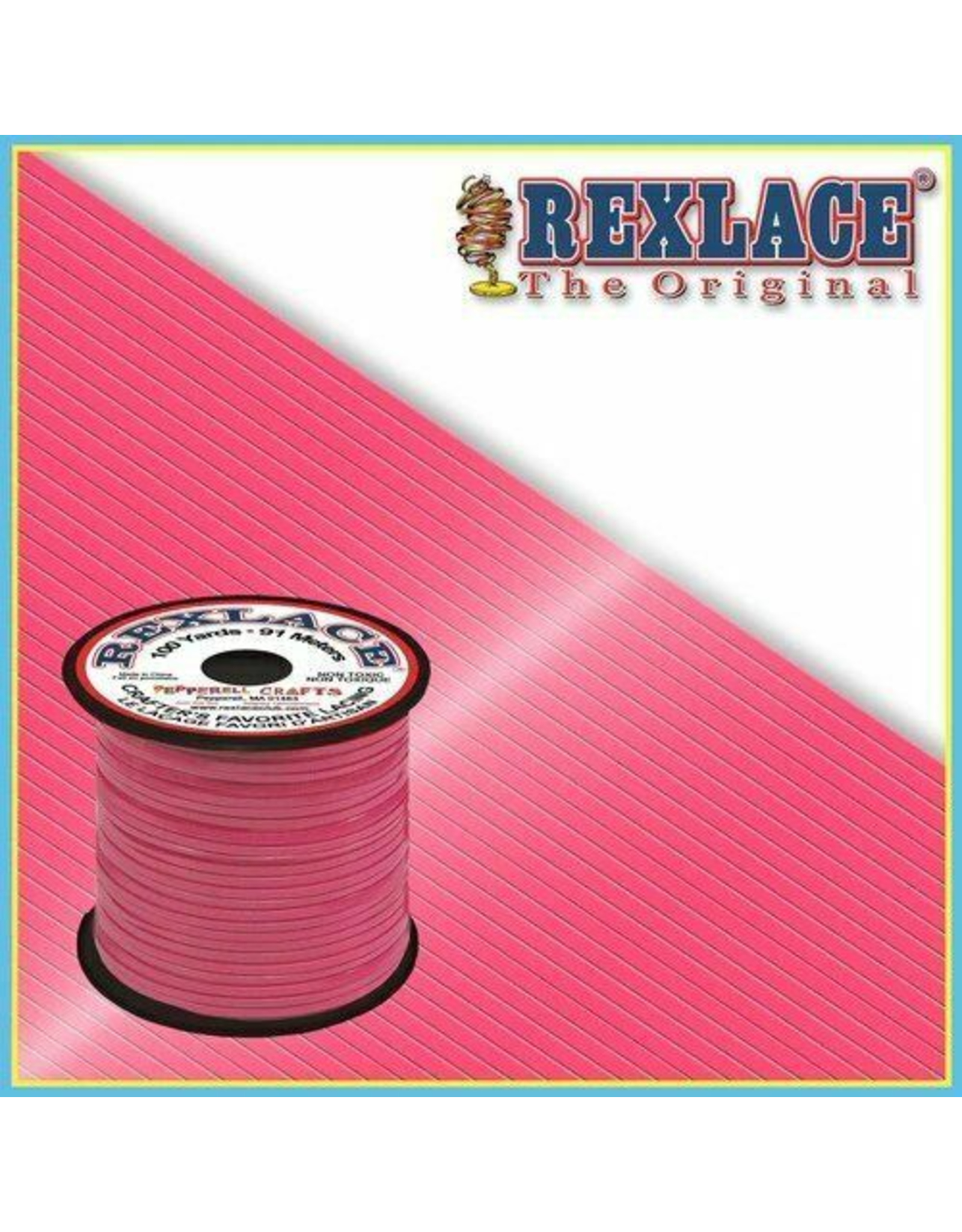 REXLACE: 100 YARD SPOOL -GLOW PINK