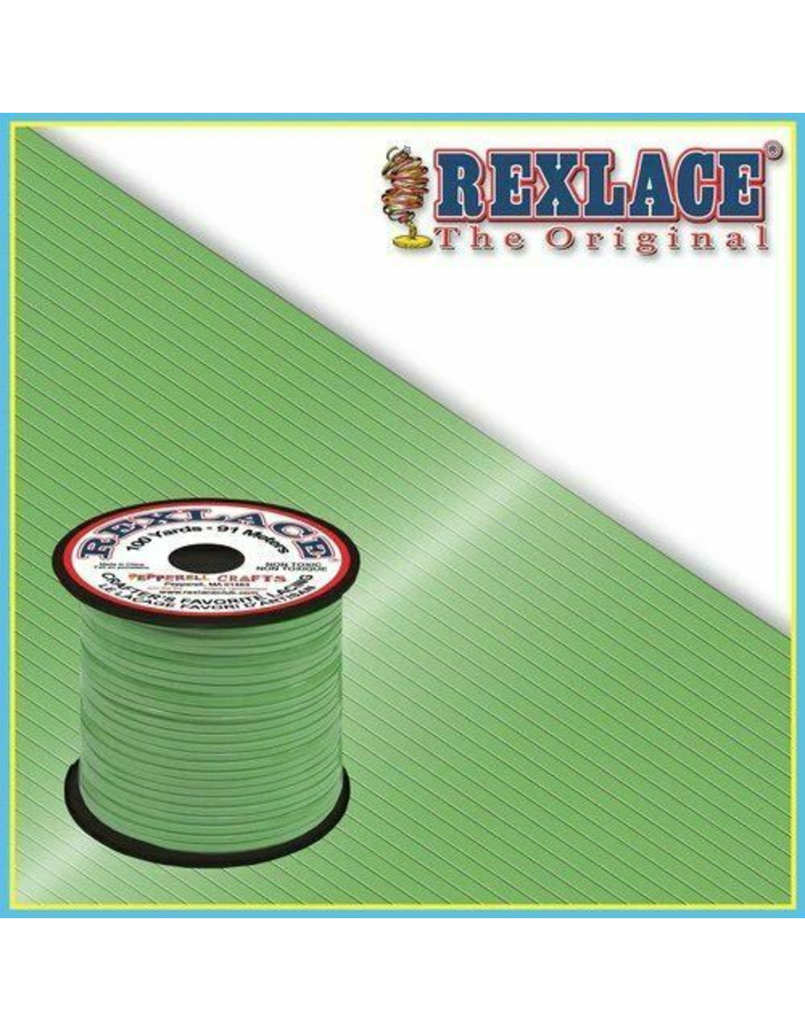 REXLACE: 100 YARD SPOOL -  GLOW GREEN