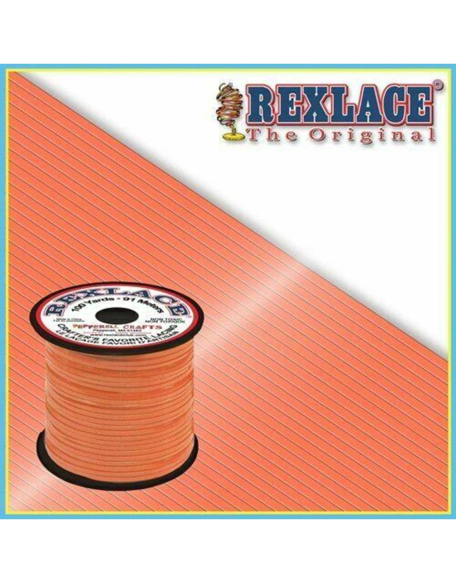 REXLACE: 100 YARD SPOOL - GLOW  ORANGE