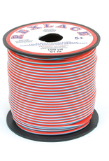 REXLACE: 100 YARD SPOOL -TRESLACE -  ORANGE/WHITE/TURQUOISE