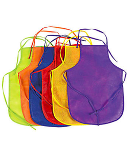 CHILD'S APRON - POLY NON WOVEN ASST COLORS 13"X19" 1PC