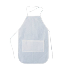 DIY WHITE APRON WITH POCKET 15 1/4" x 24" with 21" ties  12PCS