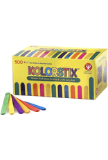 CRAFT STICKS: ASSORTED COLORS - 4.5" 500 PACK
