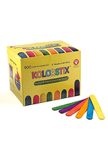 CRAFT STICKS: JUMBO 6" ASSORTED COLORS  500 PACK