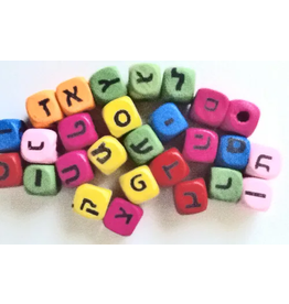WOOD ALEF BEIS BEAD SET 27 BEADS