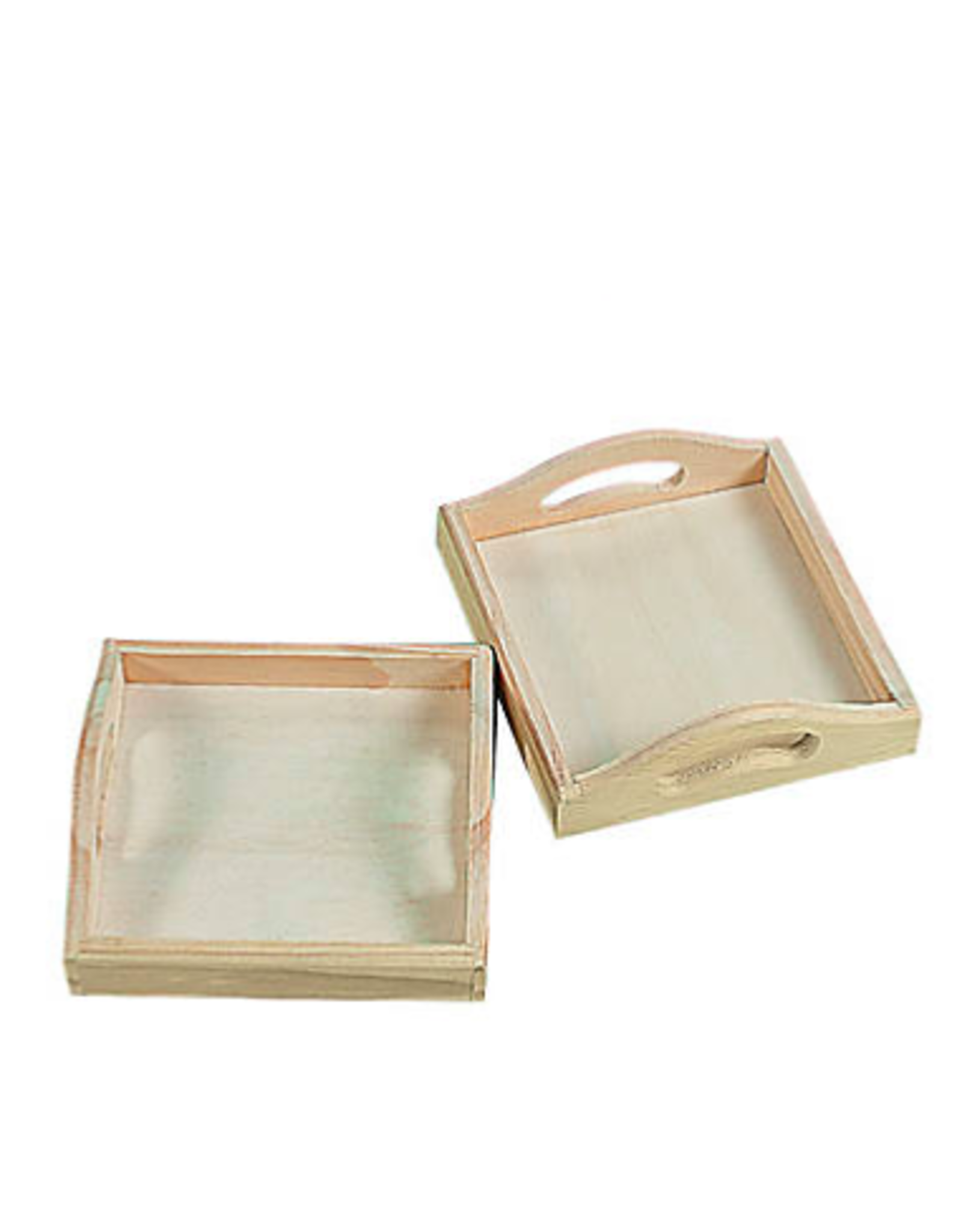 WOOD SHAPE: WOOD TRAYS   6"x6"x1"