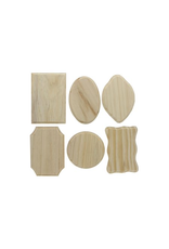 WOOD PLAQUE: 3.5" X 5" ASSORTED