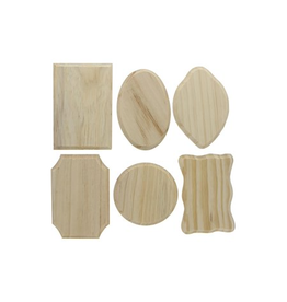 WOOD PLAQUE: 3.5" X 5" ASSORTED