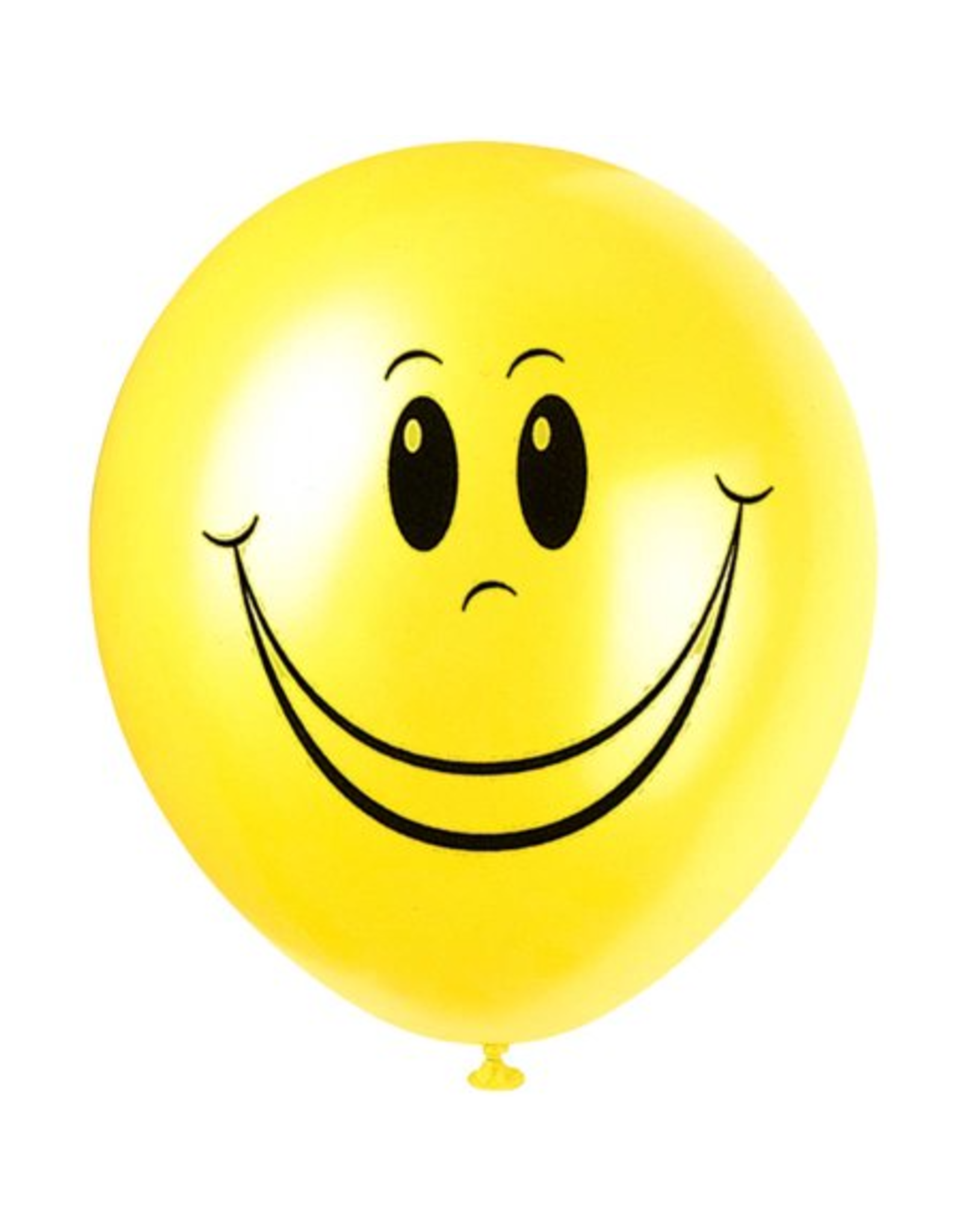 Unique BALLOONS: 12" - YELLOW SMILE-8 PACK