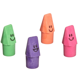 ERASER, CAP WITH SMILEY, NEON