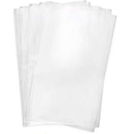 X - LARGE CELLOPHANE PARTY BAGS: CLEAR 6X13½ WITH TIES