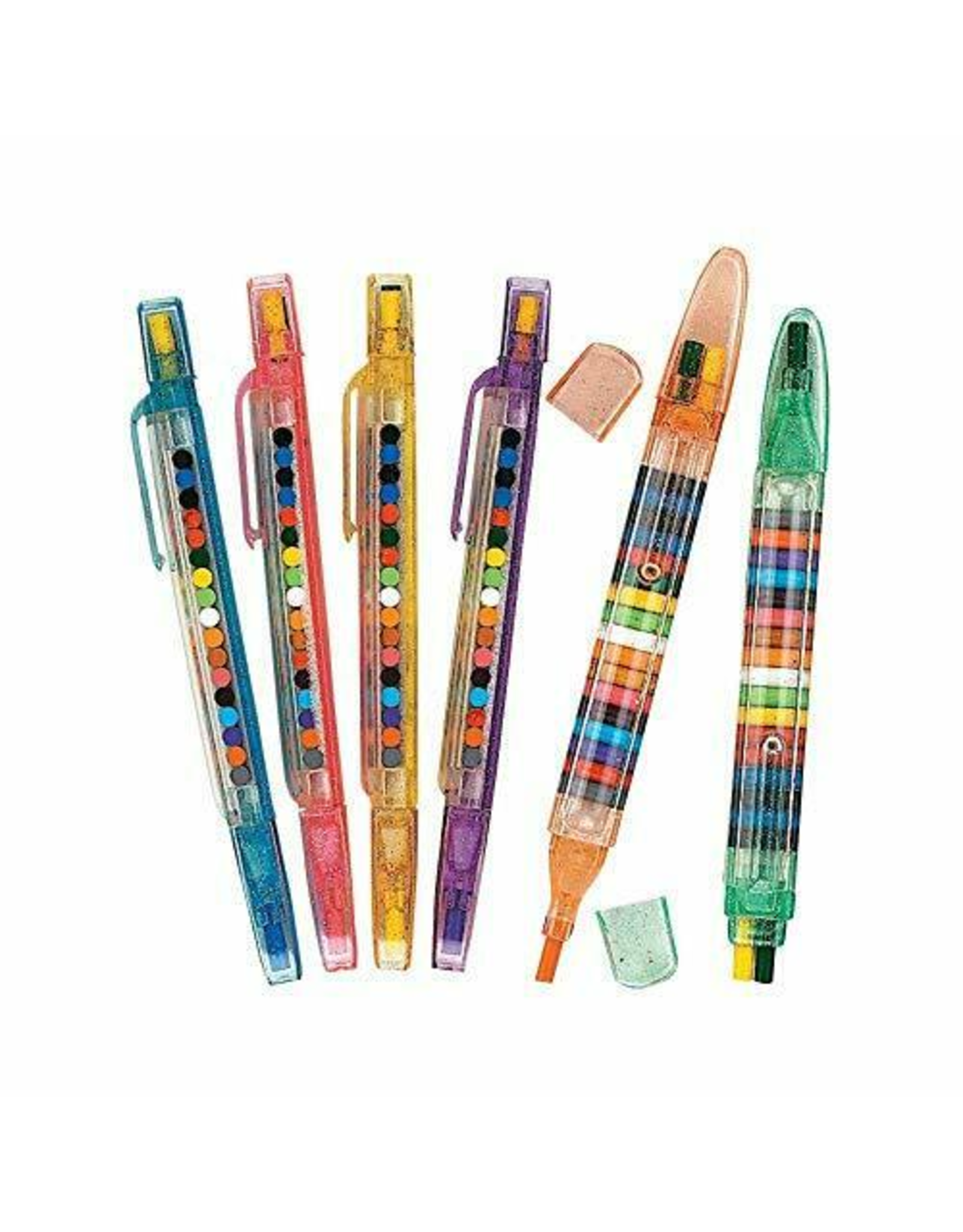 GLITTER STACKING CRAYONS - 6 PACK