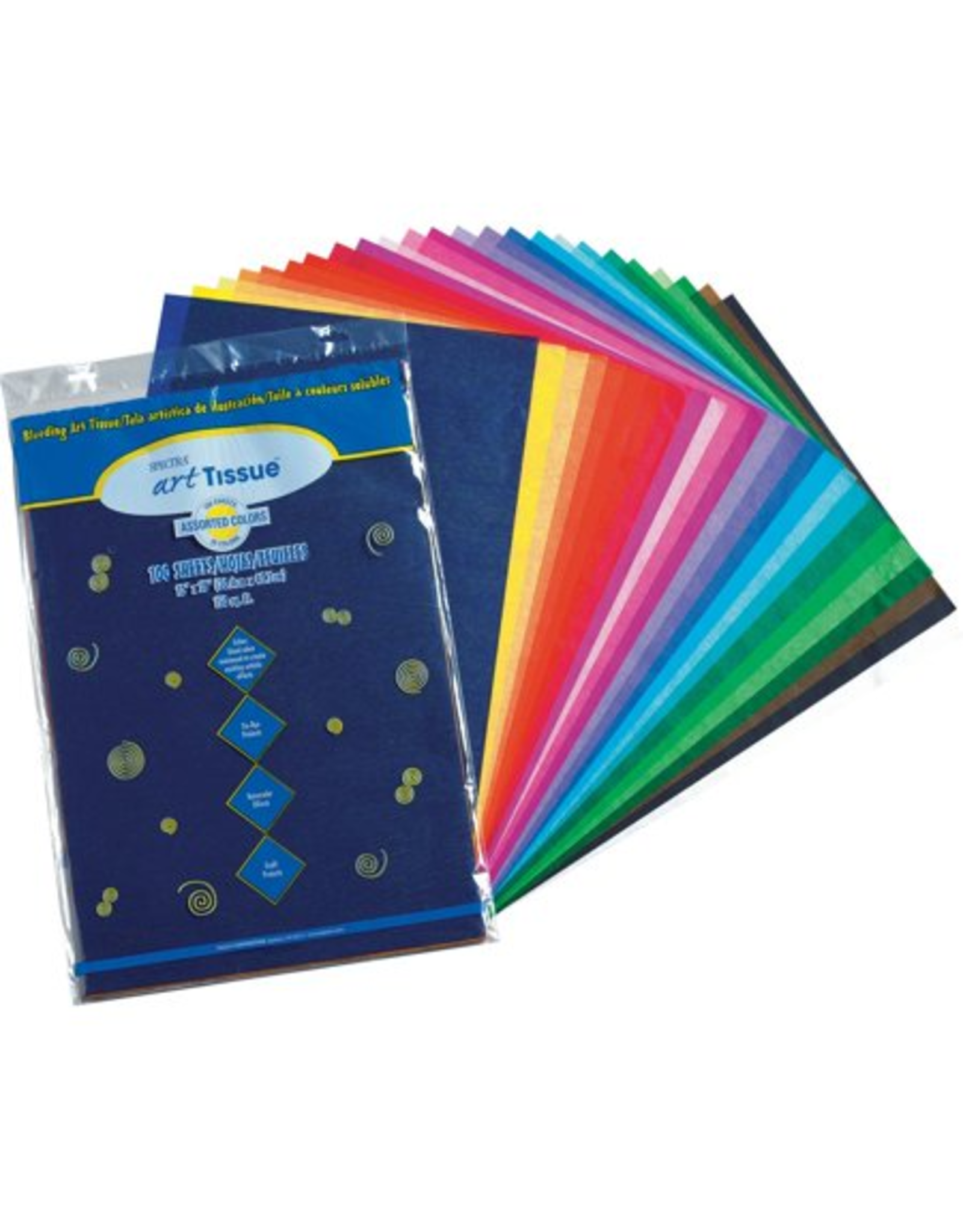 BLEEDING  TISSUE 12X18 ASSORTED 100 SHEETS